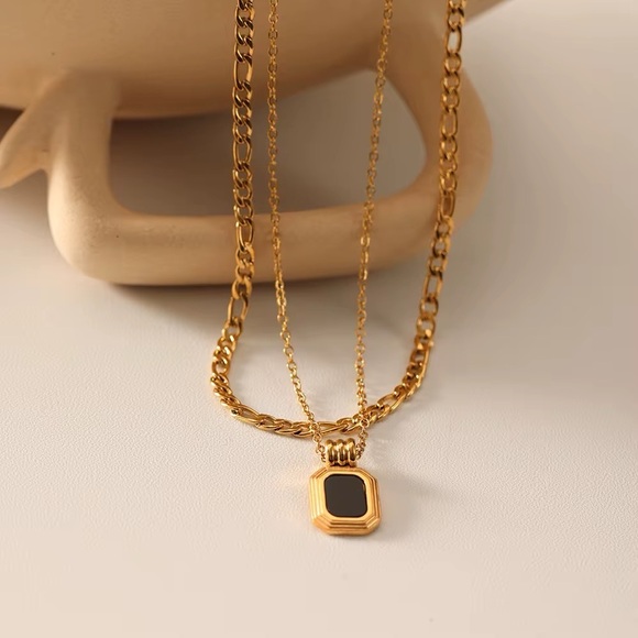 18K Gold Plated - Double Layer Necklace - Picture 3 of 7